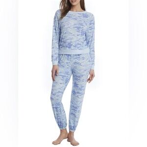 Honeydew Star Seeker Lounge Long Sleeve Pullover Blue Camo Women's Size Small